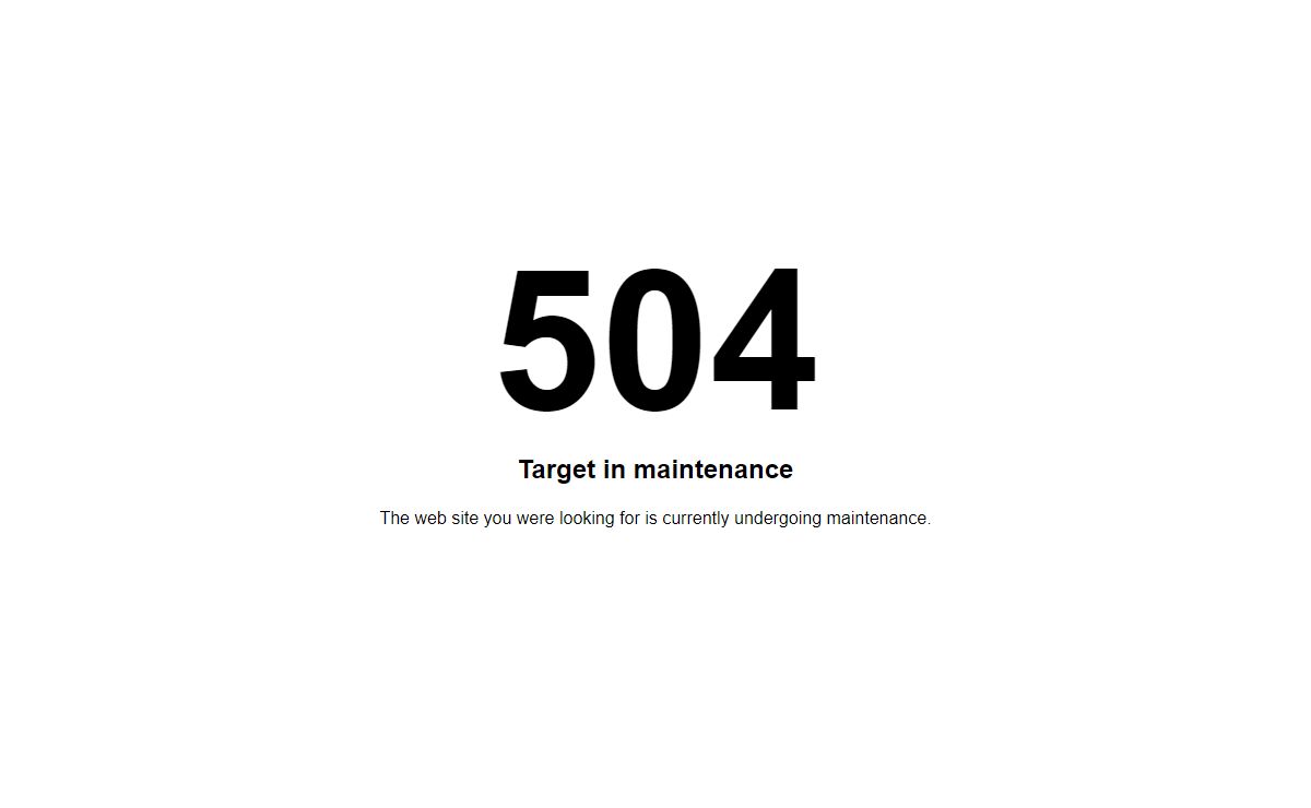 504 - Target in maintenance