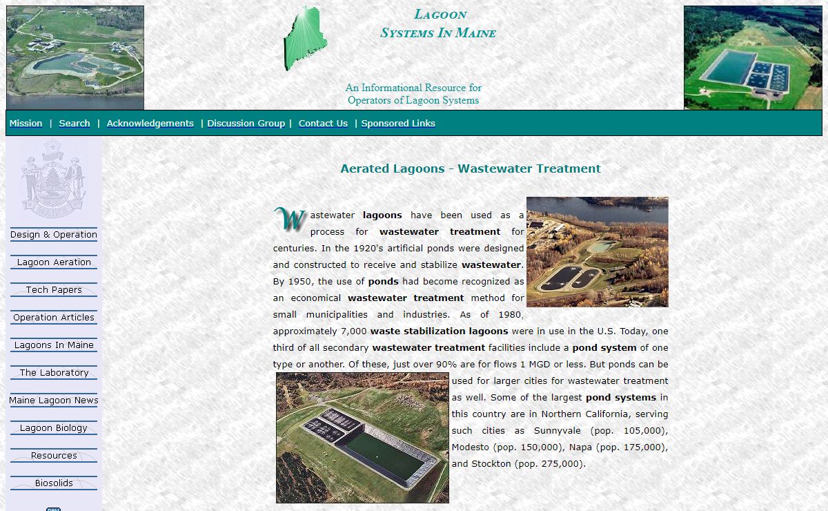 Aerated lagoons - wastewater treatment