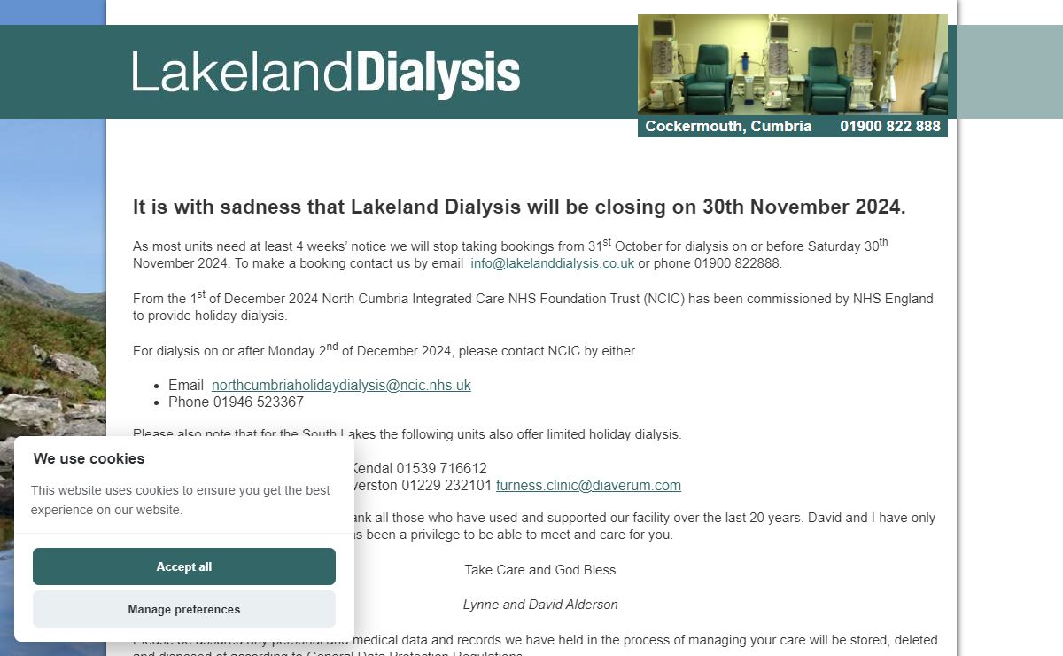 Haemodialysis Treatment | Lakeland Dialysis