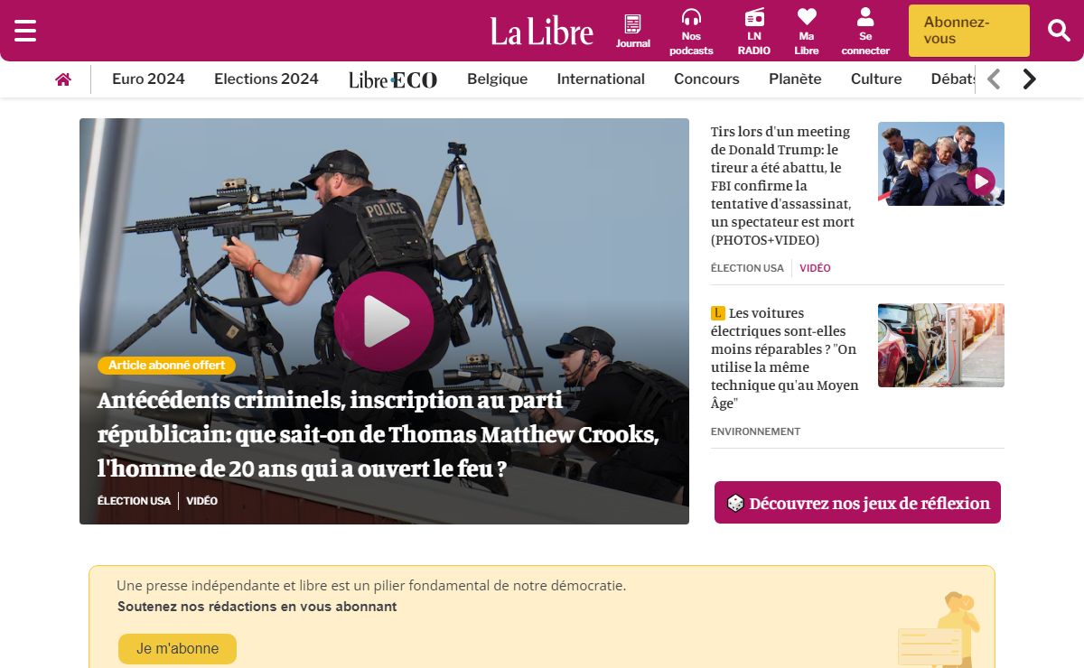 La Libre.be - Suivez en direct toute l'actualité belge et internationale, économique et culturelle.