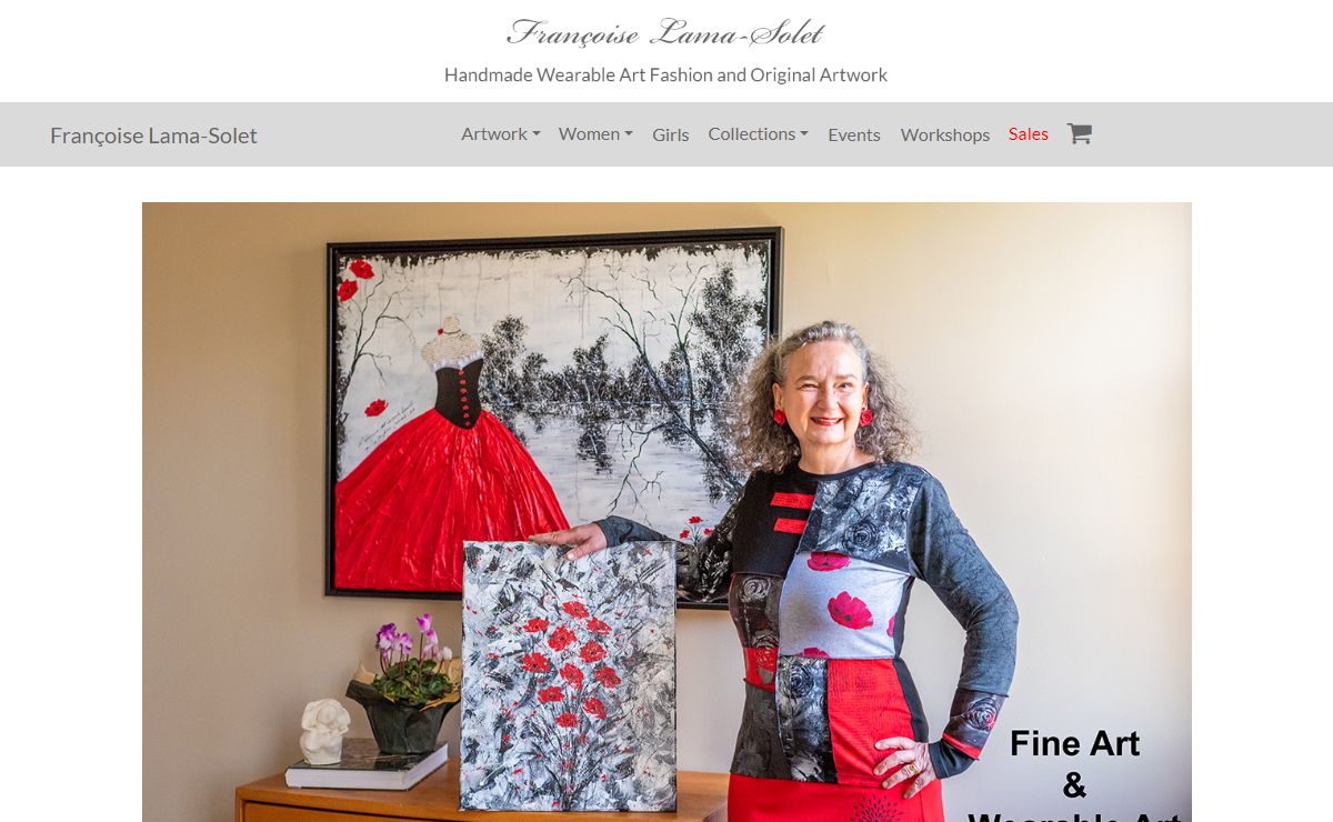 Francoise Lama-Solet Fine Art and Fashion | Wearable Art Fashion | Visual Artist