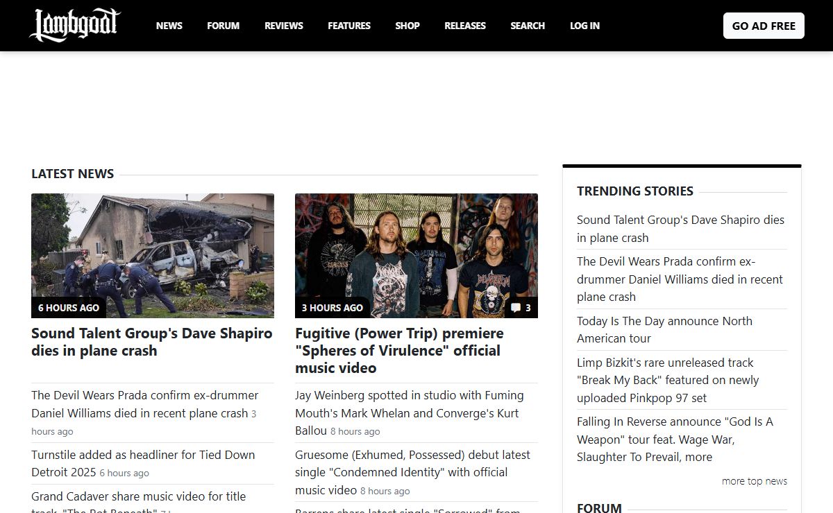 Heavy Metal & Hardcore News, Tours, Reviews, and Interviews - Lambgoat
