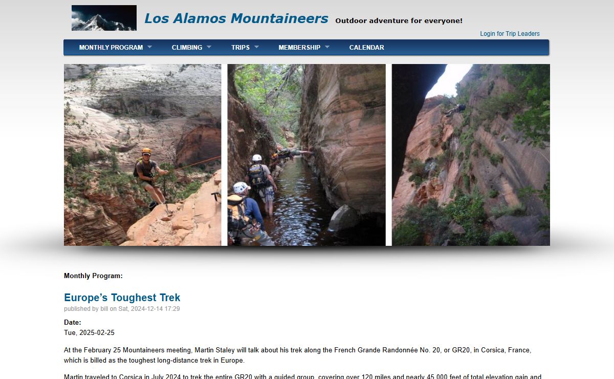 Los Alamos Mountaineers | Outdoor adventure for everyone!
