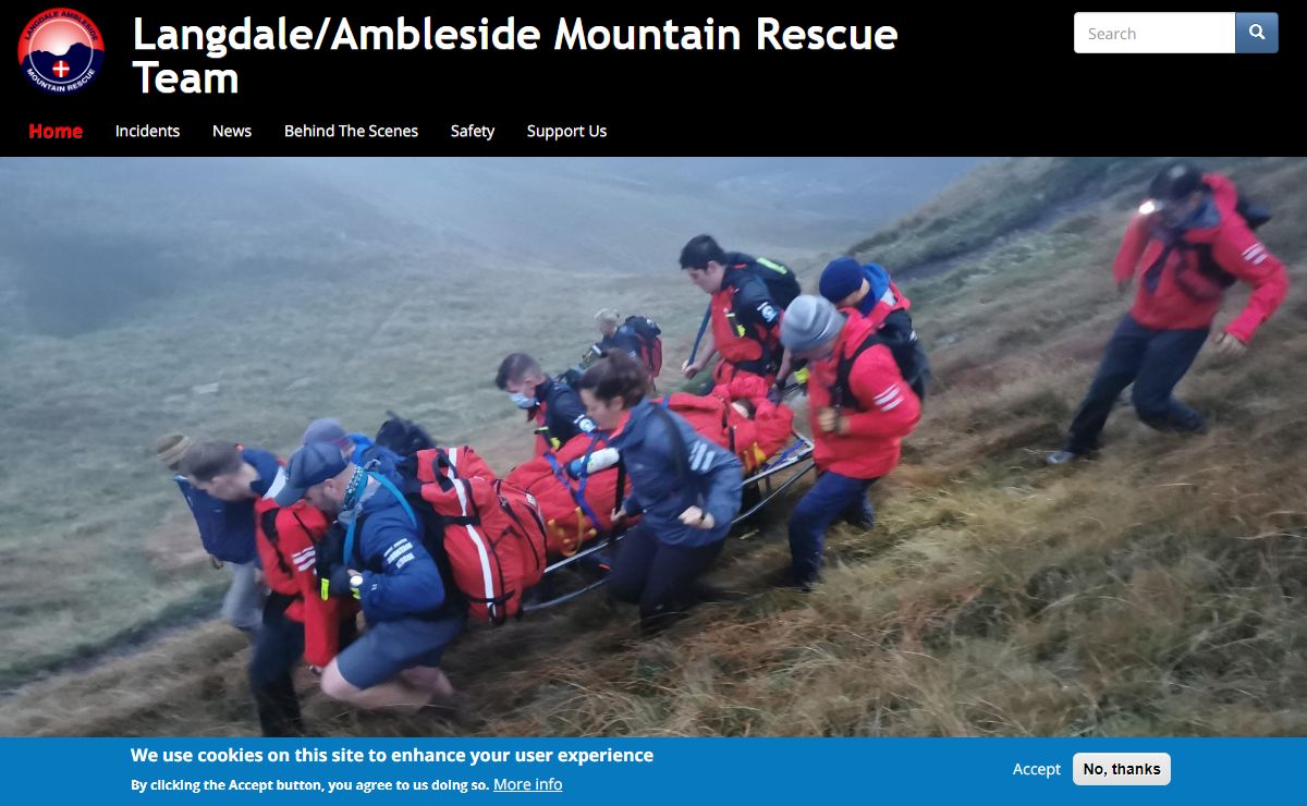 Front page | Langdale/Ambleside Mountain Rescue Team