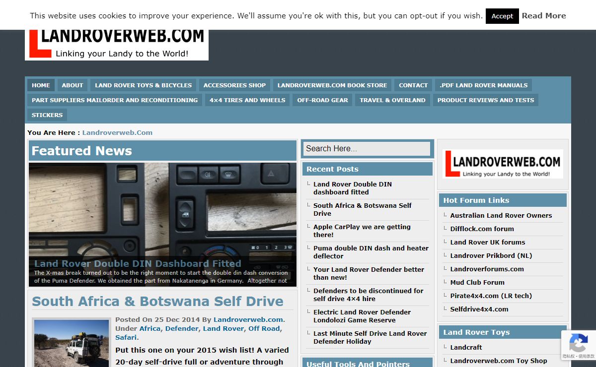 Landroverweb.com - Linking your Landy to the World!