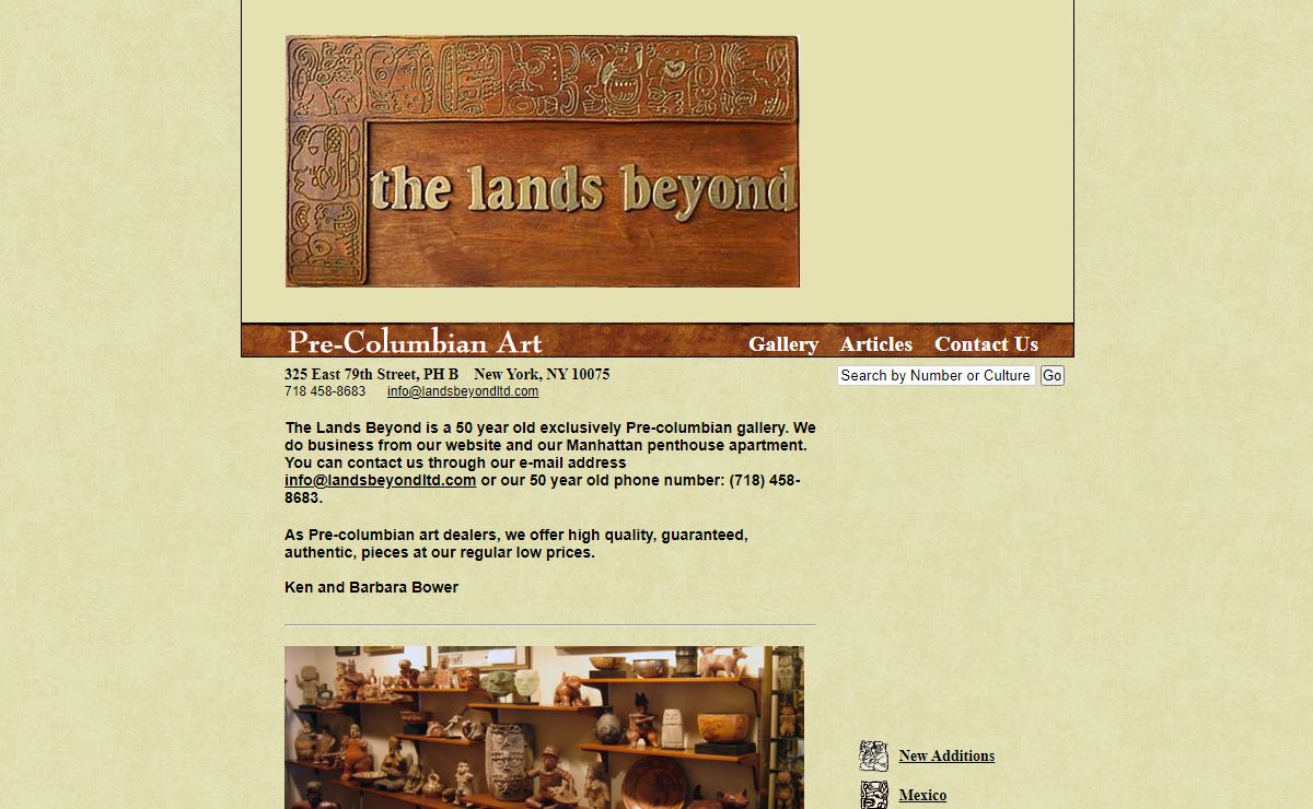 Lands Beyond Pre-Columbian Art Gallery Dealers