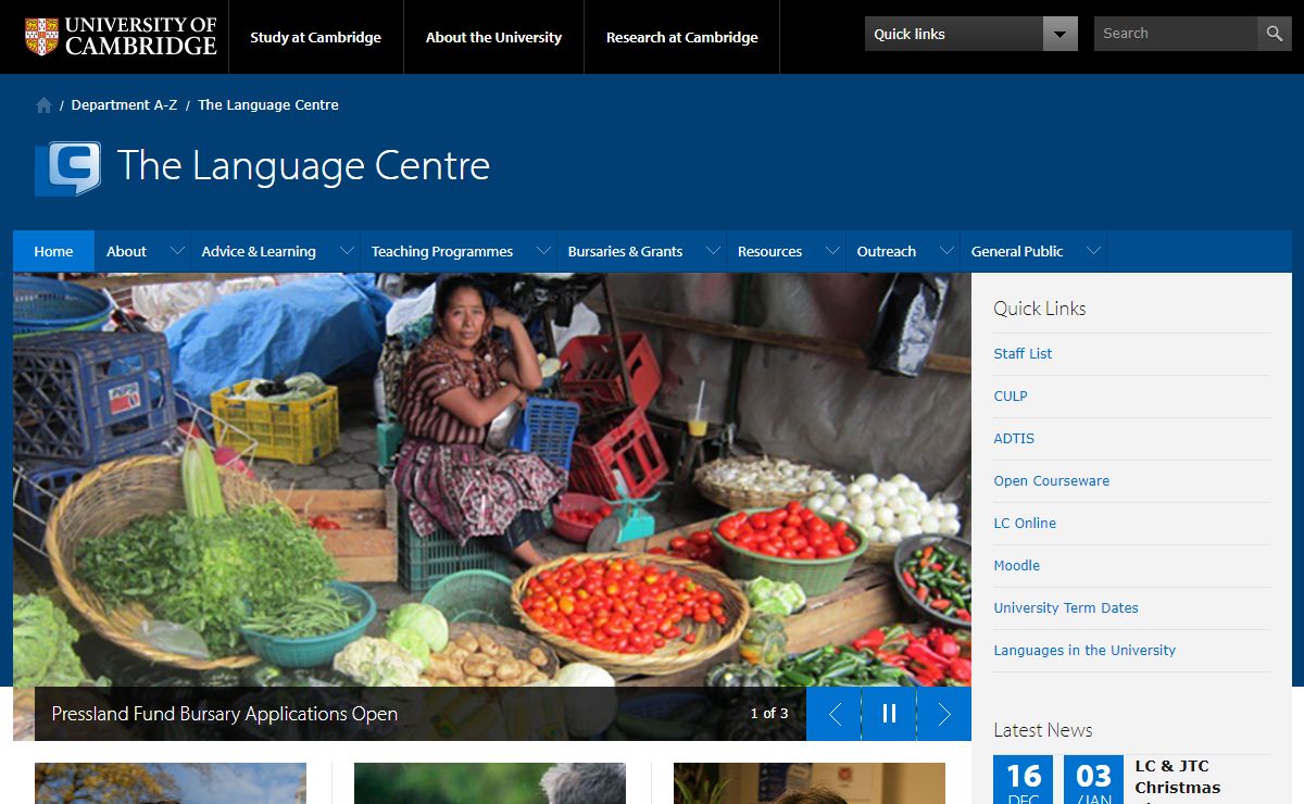 University of Cambridge Language Centre - Home