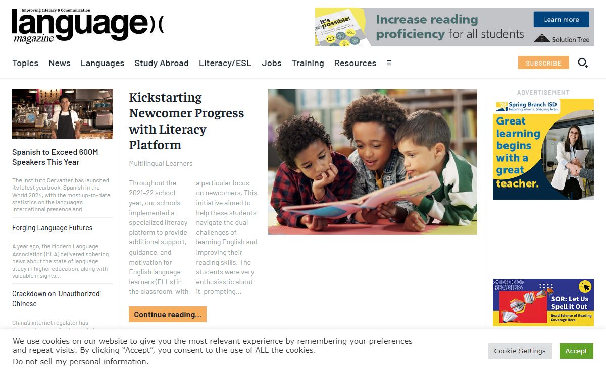 Language Magazine - Improving Literacy & Communication