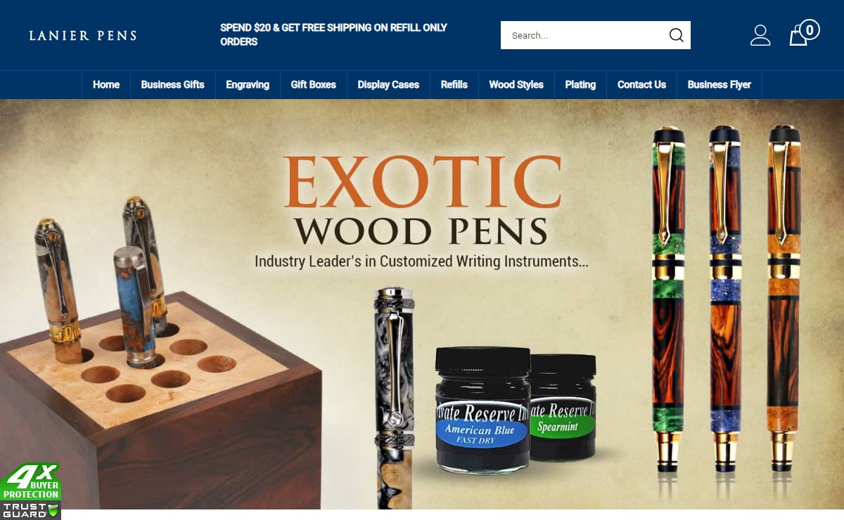 Custom Fountain Pens and Handcrafted Wooden Pens | Lanier Pens