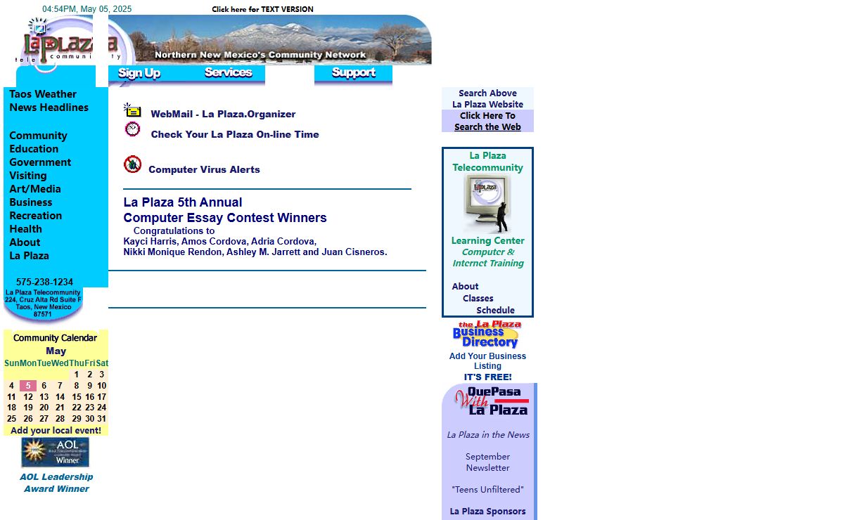 La Plaza Telecommunity - Northern New Mexico's Community Network