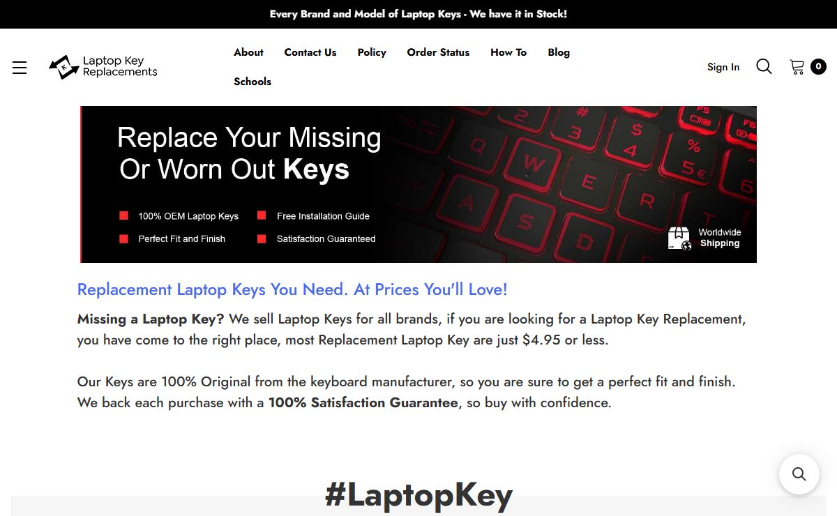 Laptop Key Replacements | Buy Laptop Keyboard Keys Online