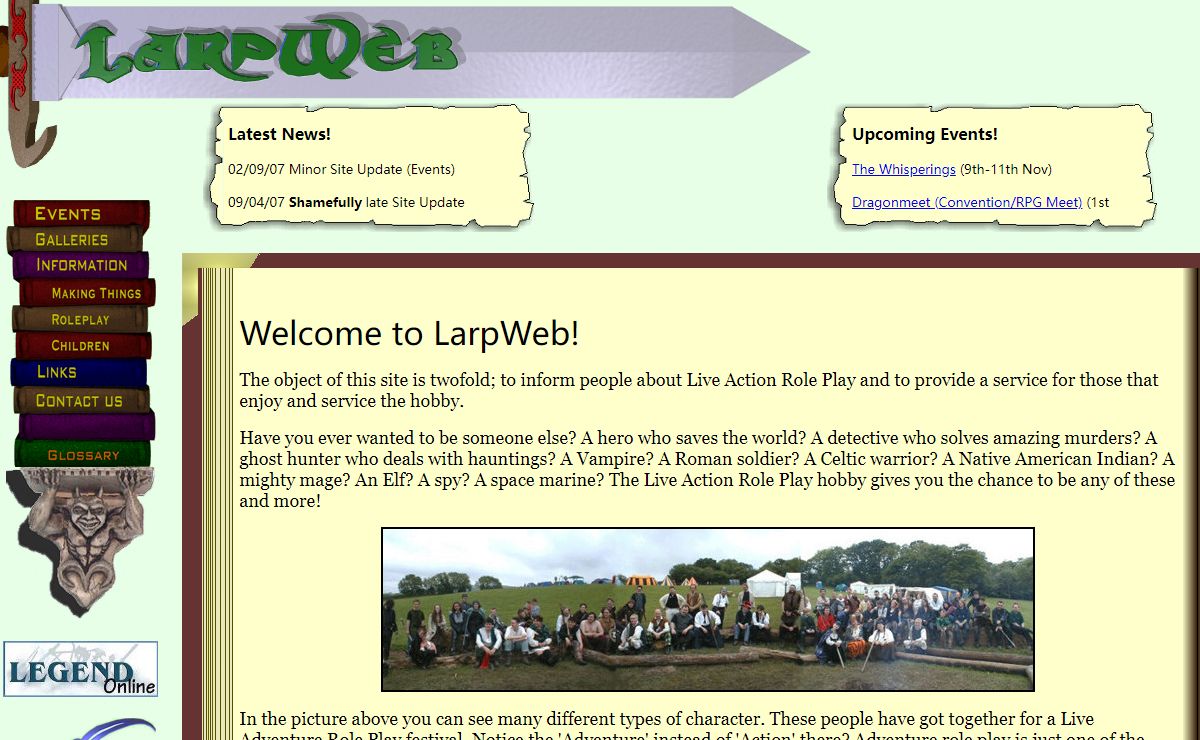 LarpWeb Home Page