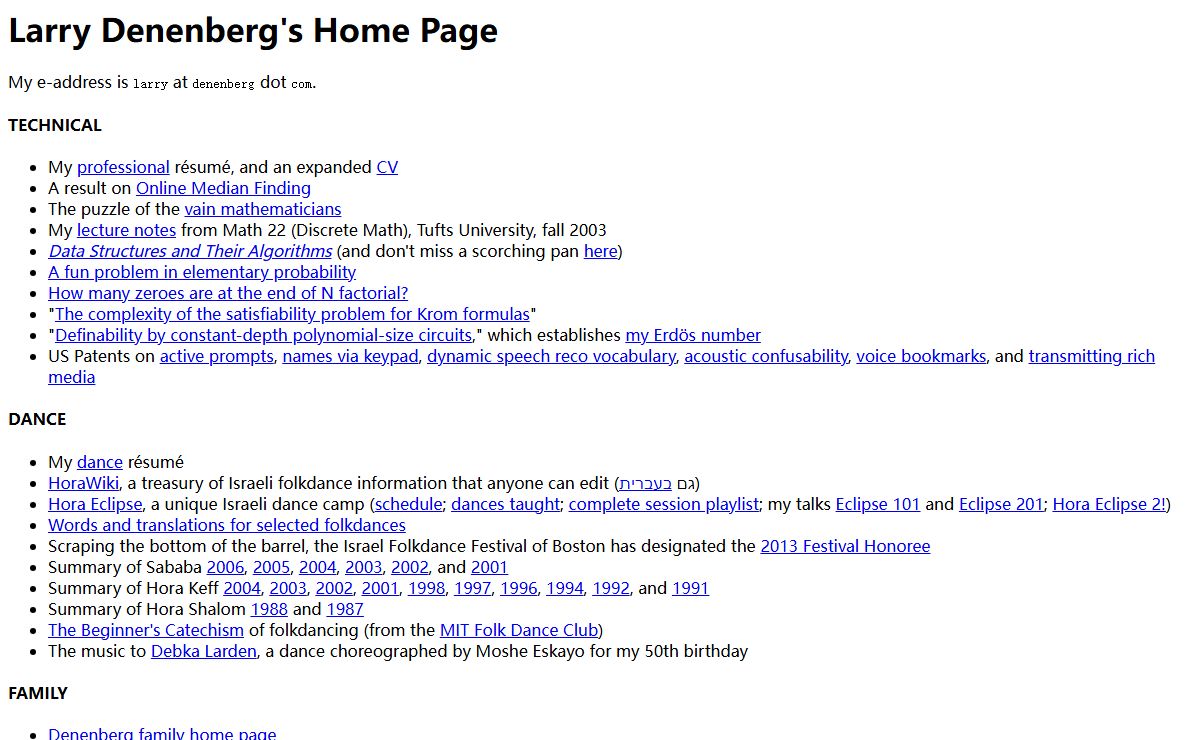 Larry Denenberg's Home Page