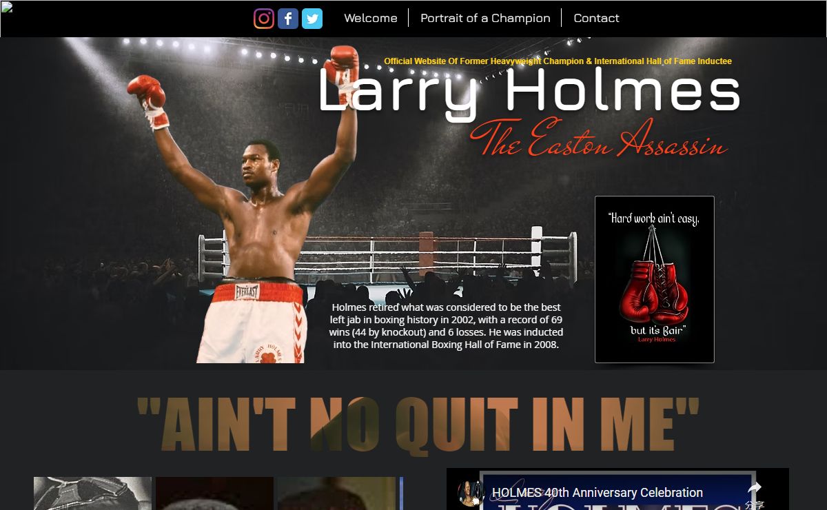 Welcome | championlarryholmes