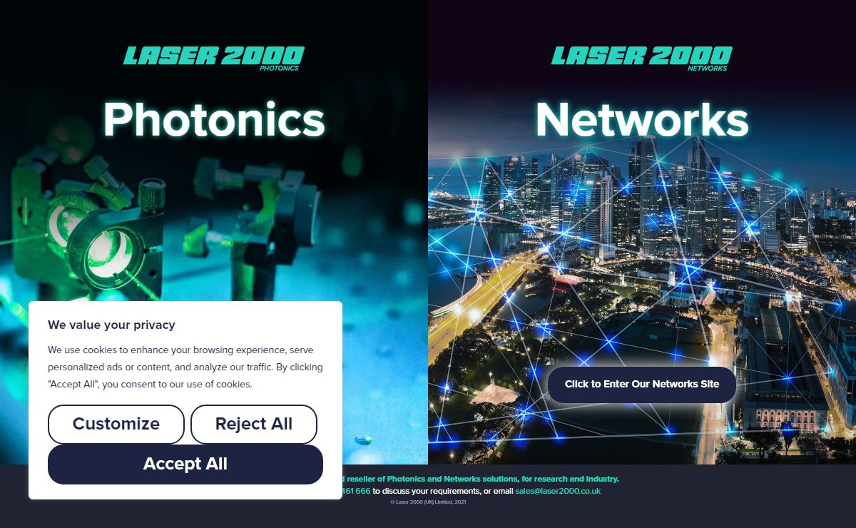 Laser 2000 (UK) | Value Added Reseller | Photonics & Networks Solutions