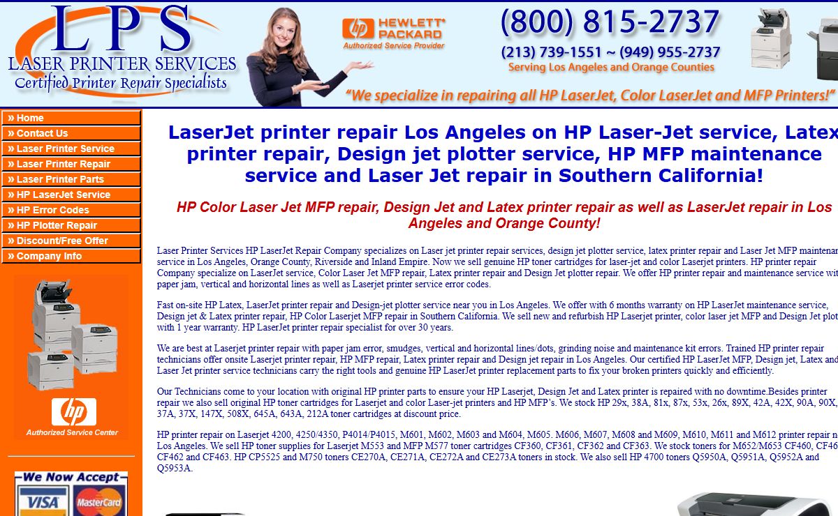 HP LASER-JET PRINTER REPAIR SERVICES LOS ANGELES | HP PRINTER REPAIR LOS ANGELES | LASER PRINTER SERVICES