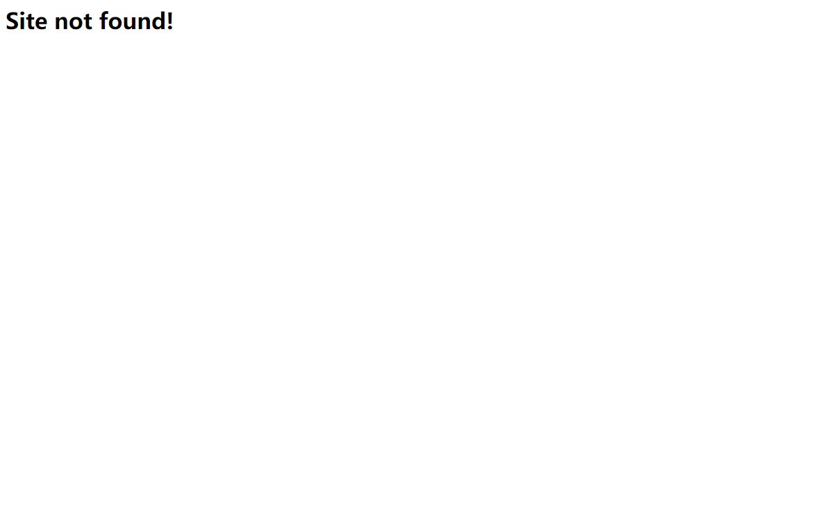 Site not found