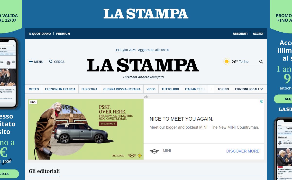 La Stampa - Ultime notizie di cronaca e news dall'Italia e dal mondo
