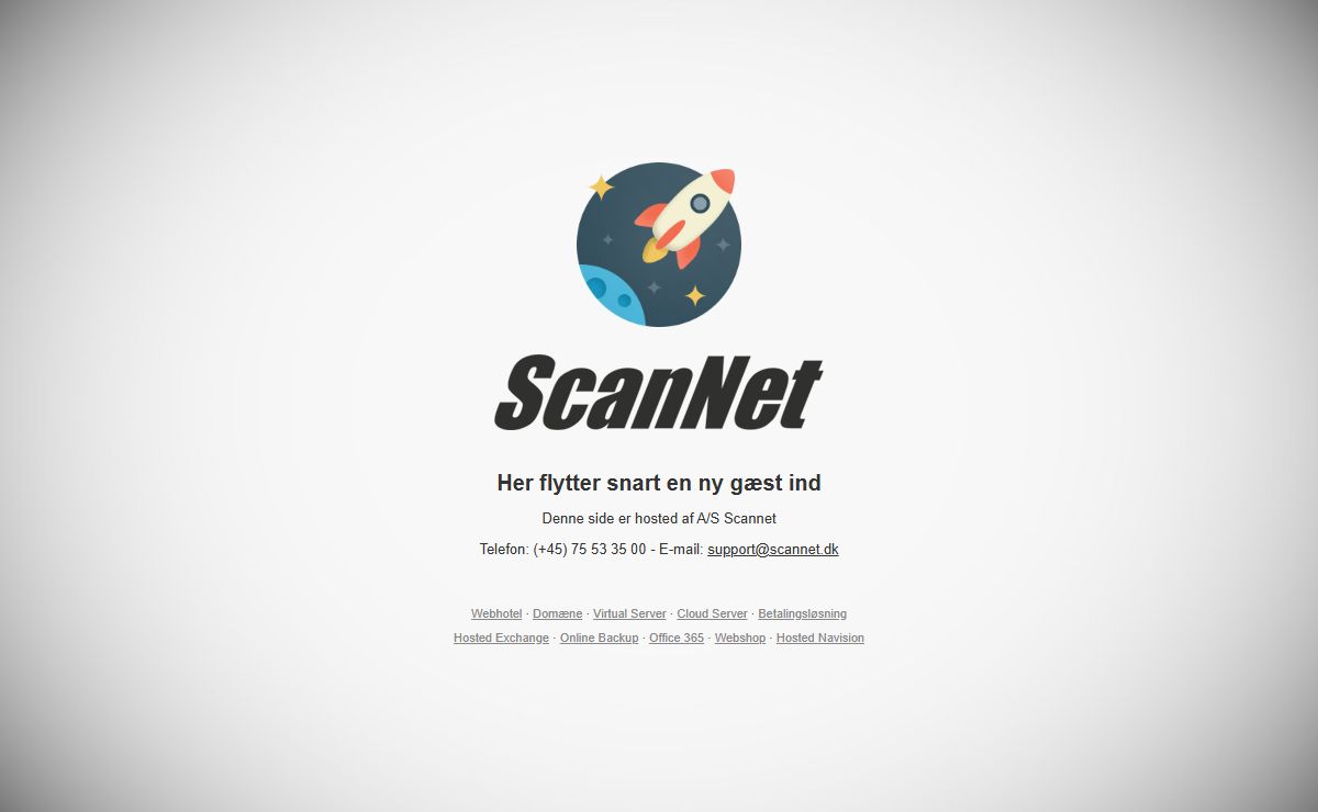 Webshop, Webhosting, Domæner og Cloud Server - A/S ScanNet