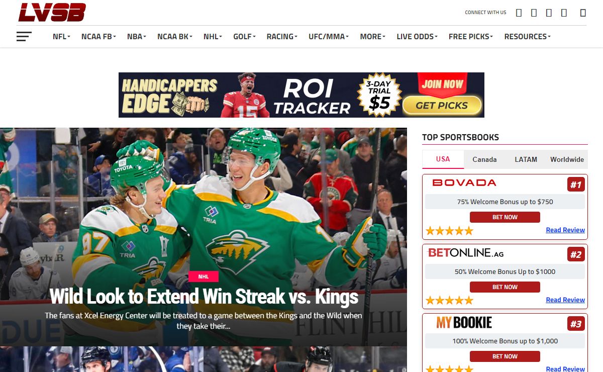 Las Vegas Sports Betting - Las Vegas Odds, Live Scores, Picks and Parlays
