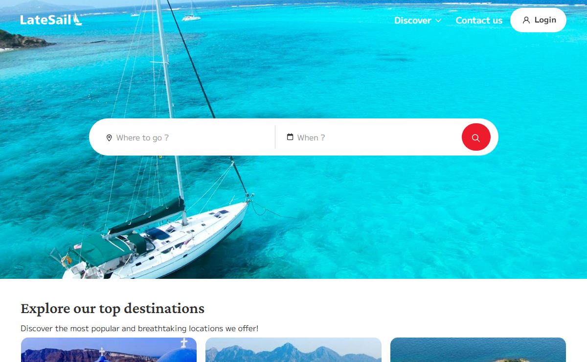 Sailing cruise, catamaran or yacht at the best price | LateSail