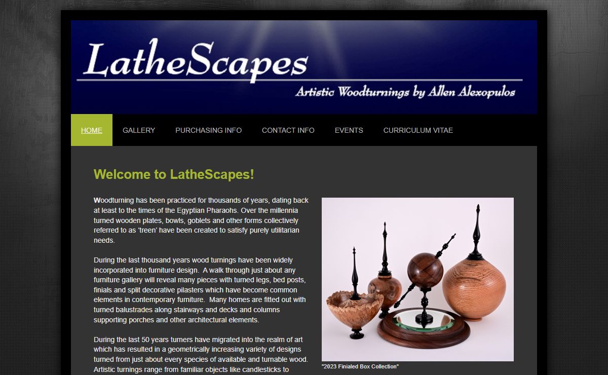 LatheScapes: Artistic Woodturnings by Allen Alexopulos - Home