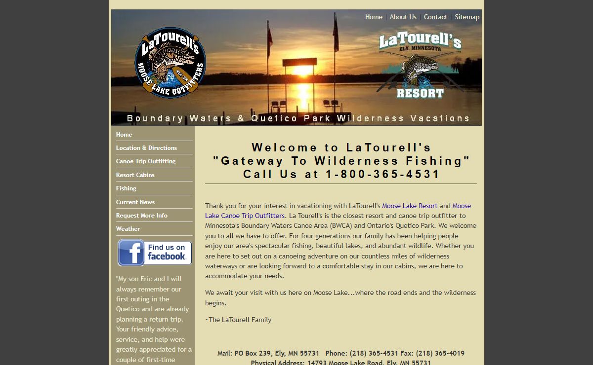 Boundary Waters (BWCA) and Quetico Park canoe trips outfitter and fishing resort on Moose Lake north of Ely MN