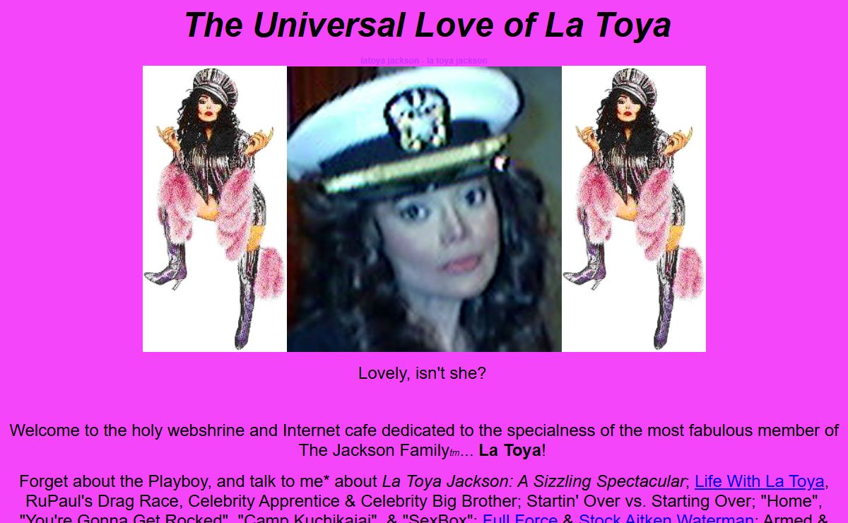 The Universal Love of LaToya - LaToya Jackson Fan Site