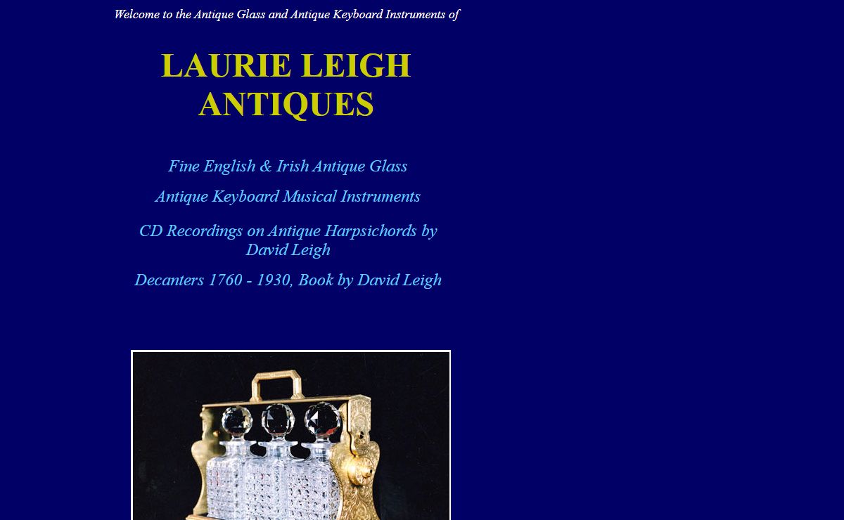 Laurie Leigh Antiques Home Page and About Us