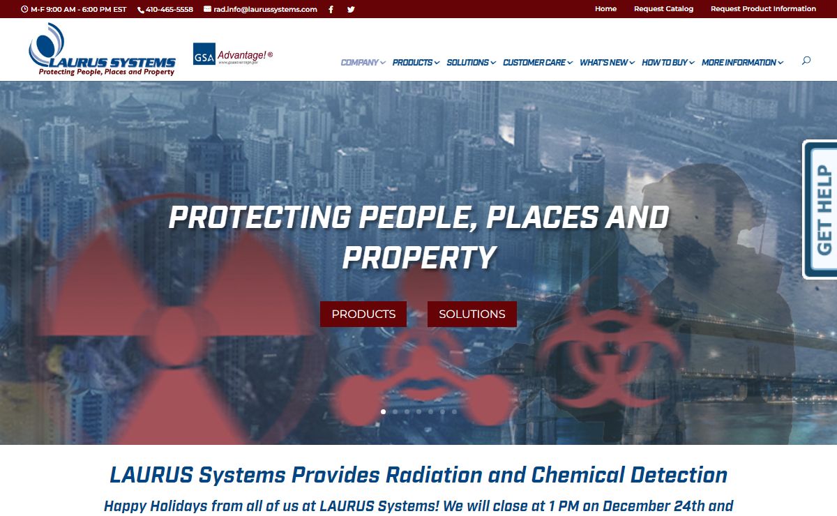 Radiation Detection and Chemical Detection LAURUS Systems