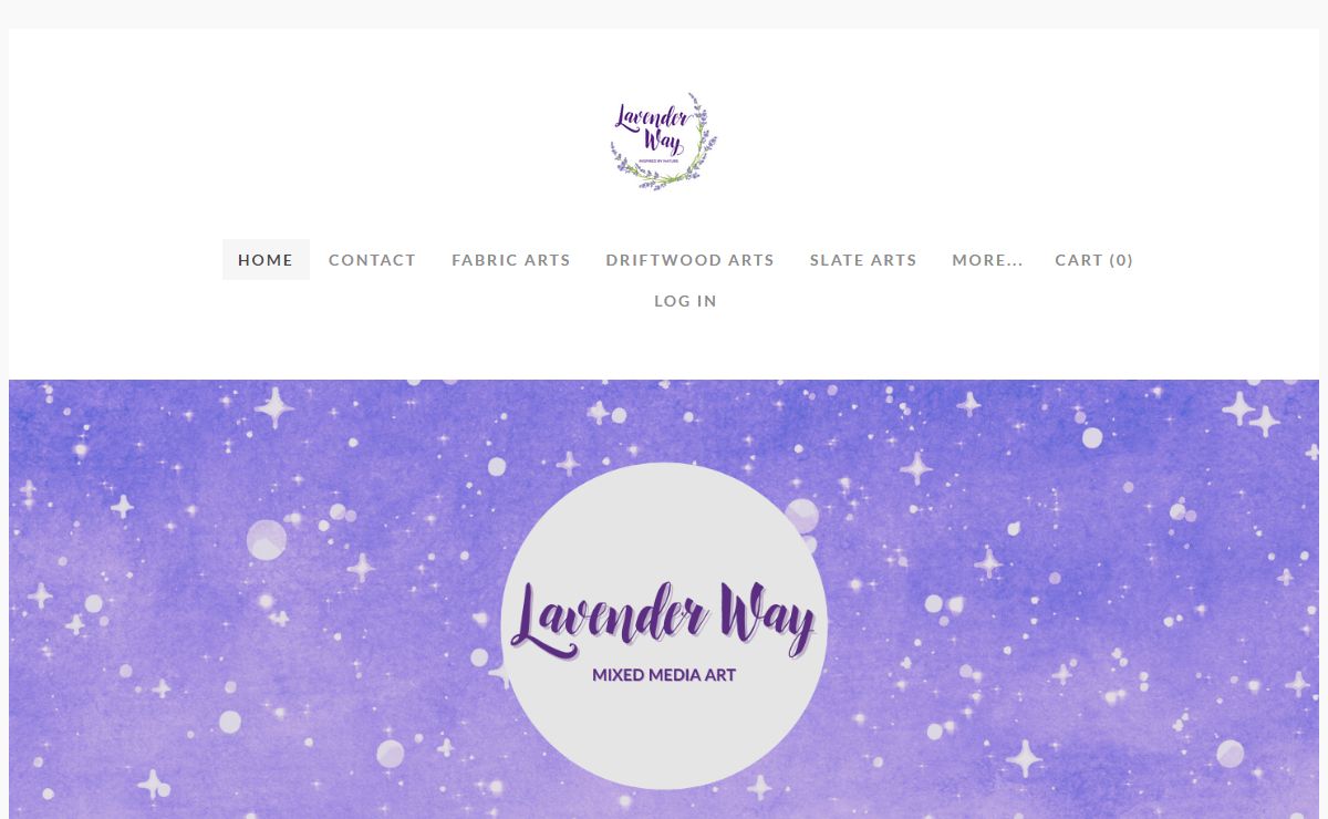 Lavender Way Mixed Media Art