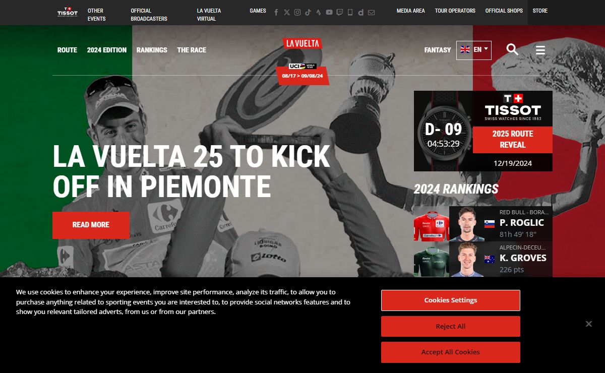 Official website of La Vuelta