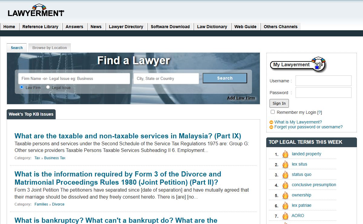 Lawyerment - Self-Help Online Law and Legal Resources