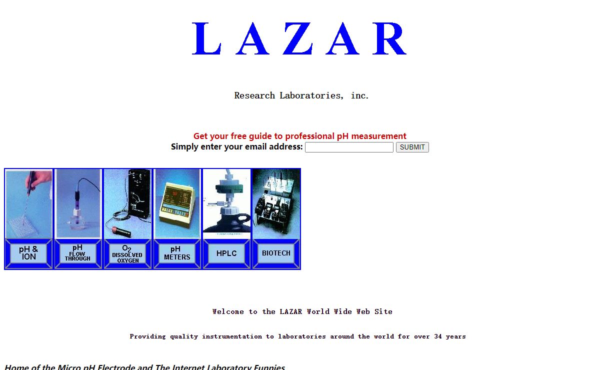 Lazar Research Laboratories Inc. - laboratory instrumentation specializing in pH measurement equipment