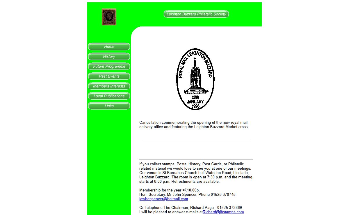 Leighton Buzzard Philatelic Society. Home Page.