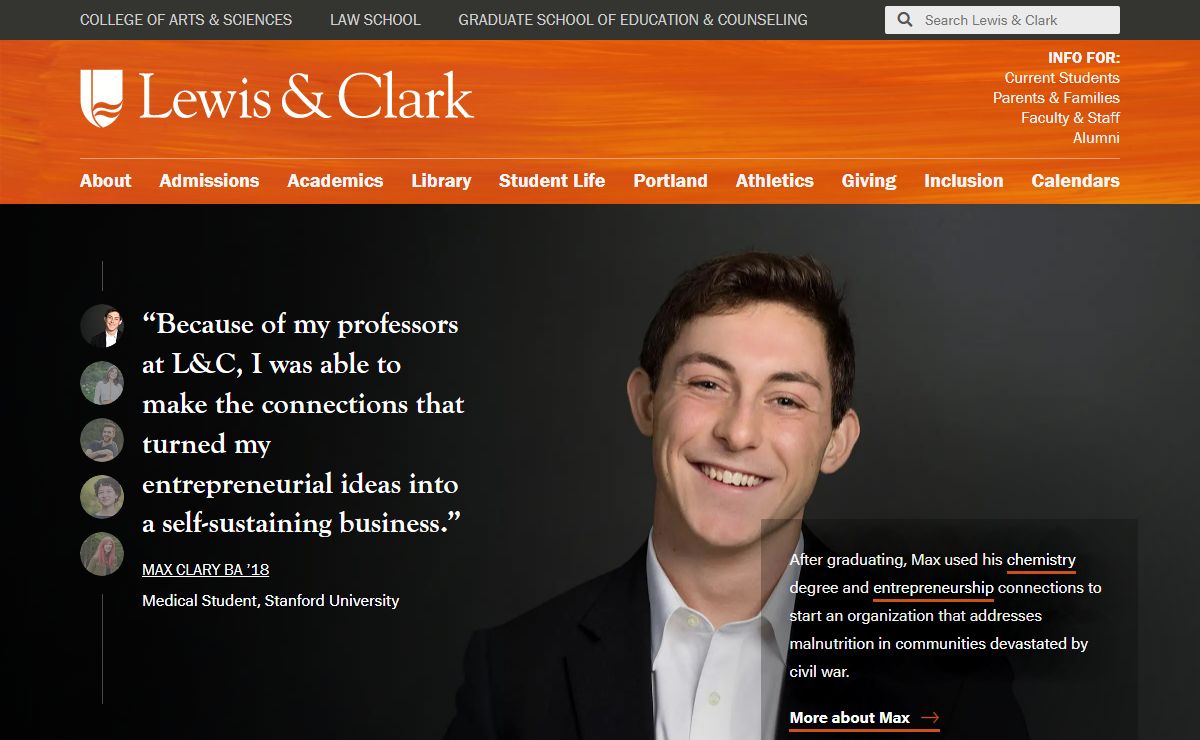 Welcome to Lewis & Clark in Beautiful Portland, Oregon