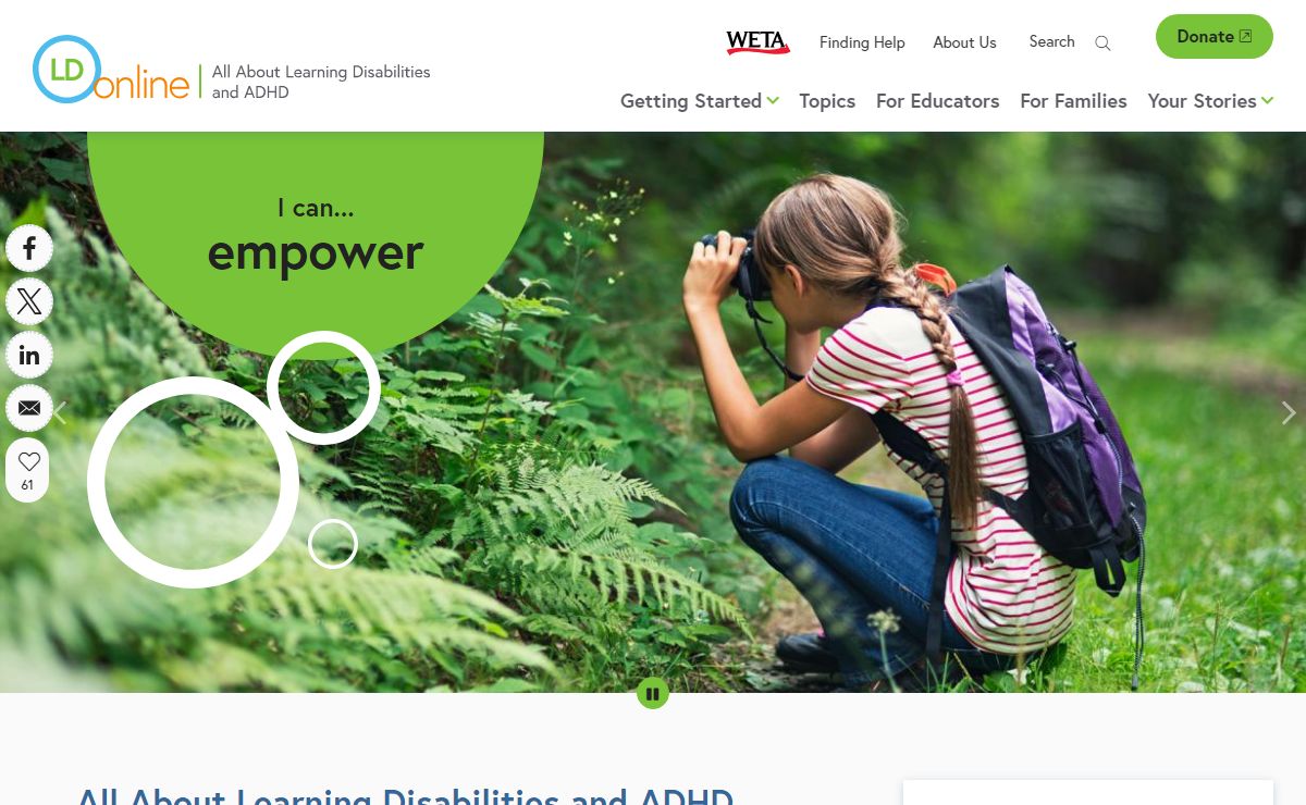 LD OnLine | All About Learning Disabilities and ADHD