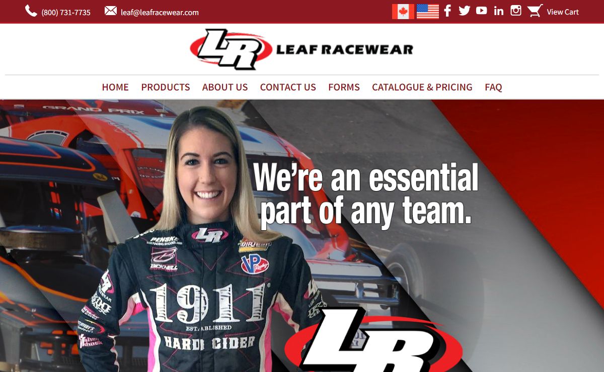 Leaf Racewear - Auto Racing Suits, Sublimated Crew Shirts and Safety Equipment