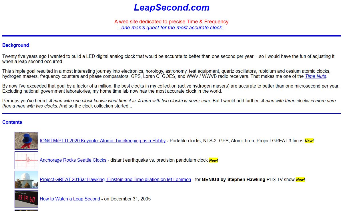 LeapSecond Home Page