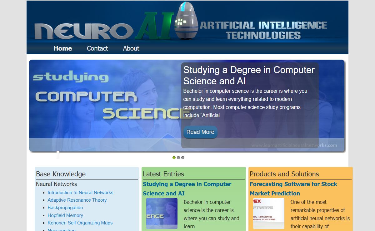 Neuro AI | Artificial Neural Networks, Algorithms, tutorials and sofware