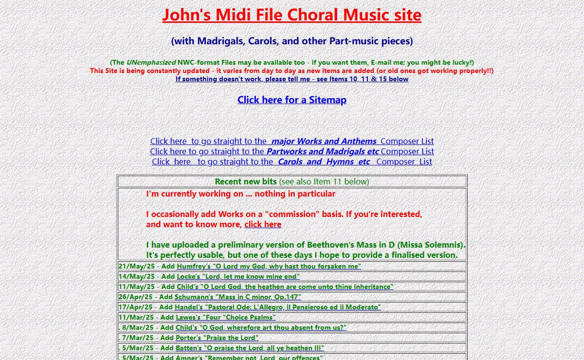 Midi Choral Music