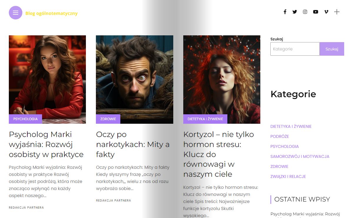 Blog ogólnotematyczny - Kolejna witryna WordPress