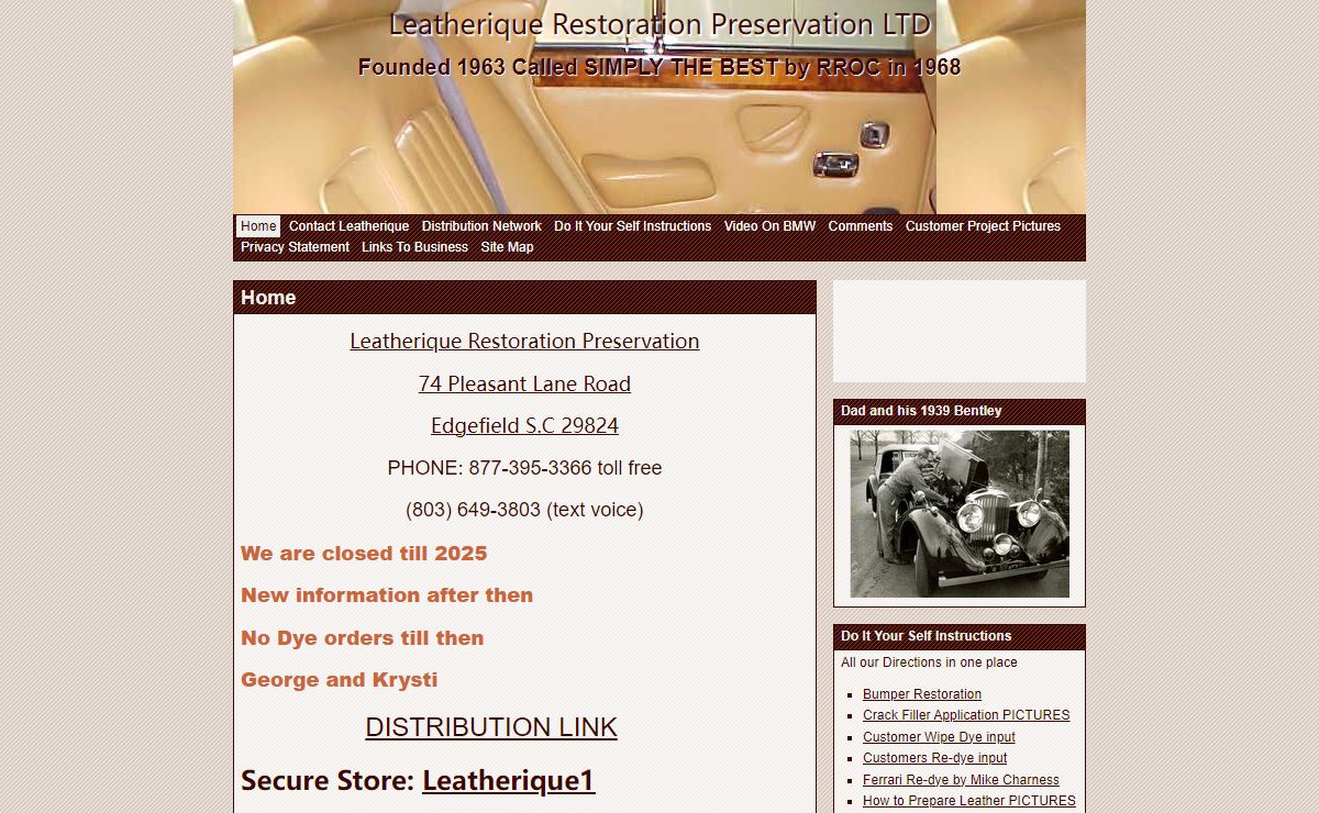 Home | Leatherique Restoration Preservation LTD