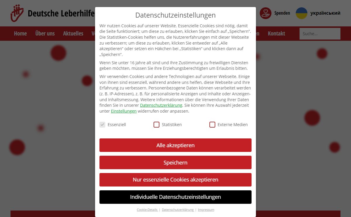 Deutsche Leberhilfe e.V. Lebererkrankungen können jeden treffen
