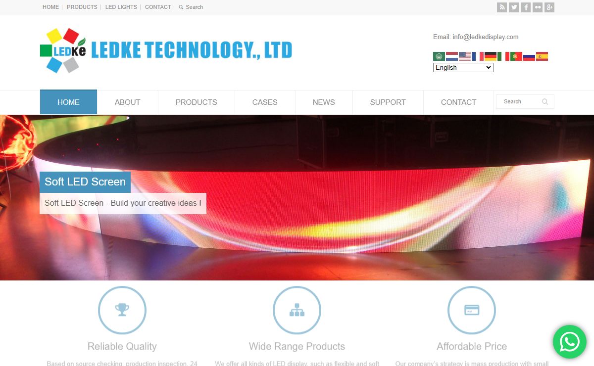 Flexible LED display, curved LED screen, soft, front service screen