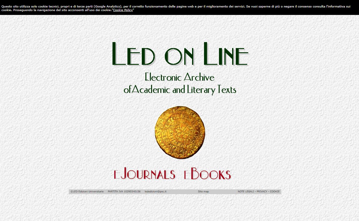Led on Line - Electronic Archive of Academic and Literary Texts