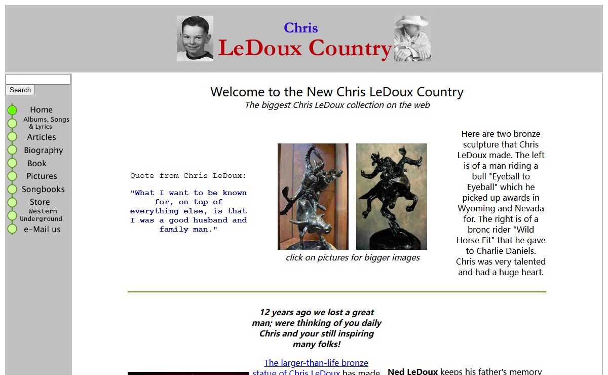 Chris LeDoux - LeDoux Country - Home