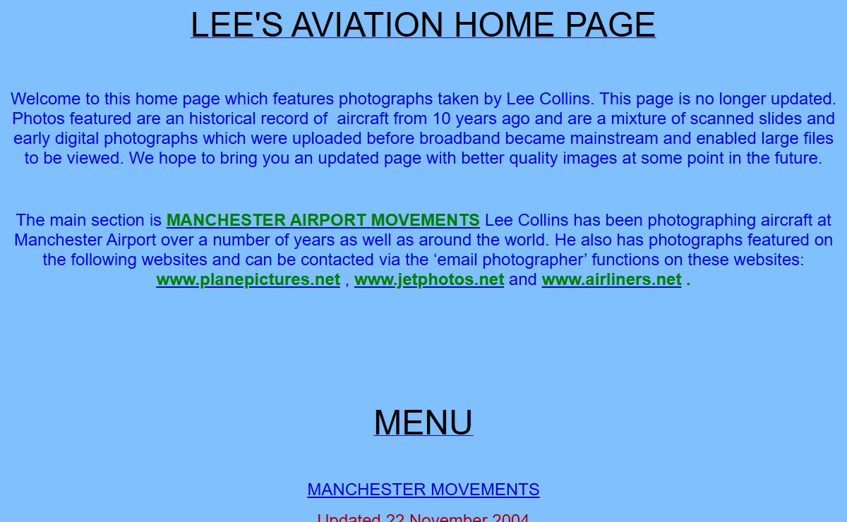Lee's Planespotting Home Page