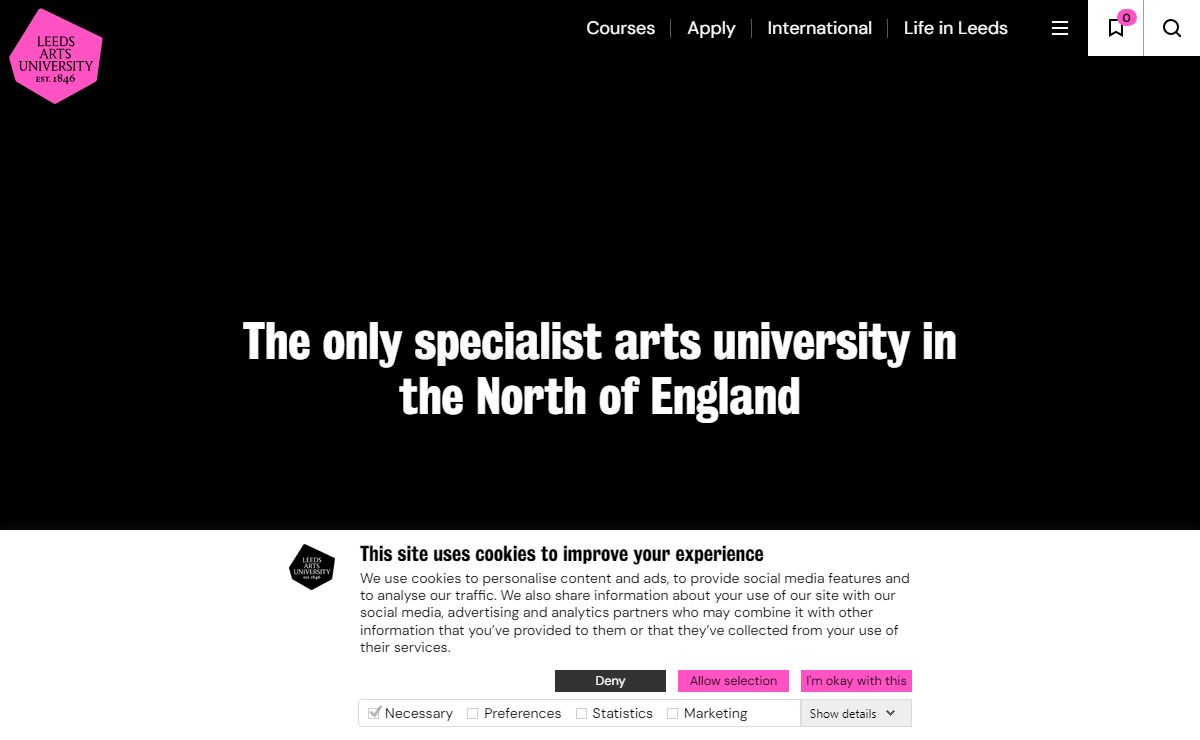 Leeds Arts University Homepage | Leeds Arts University