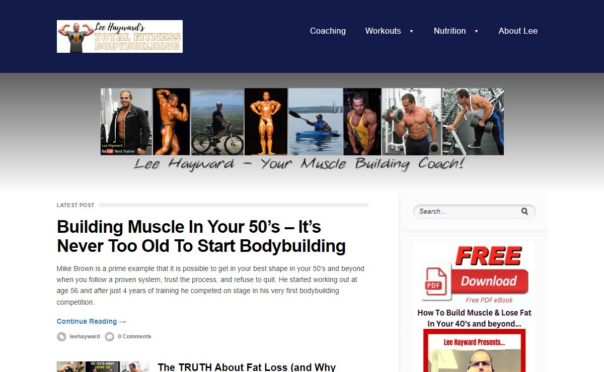 Lee Hayward's Total Fitness Bodybuilding — Lee Hayward's Total Fitness Bodybuilding